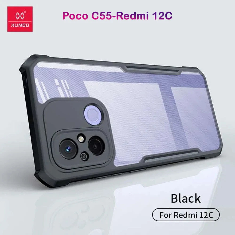 کریستال شیلد شفاف Xiaomi Poco C55 مارک XUNDD سری Beatle