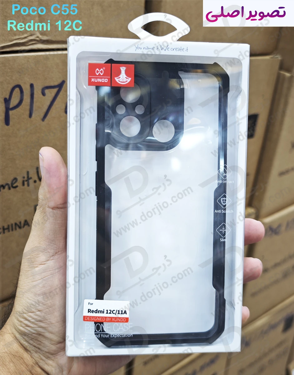 کریستال شیلد شفاف Xiaomi Redmi 12C مارک XUNDD سری Beatle