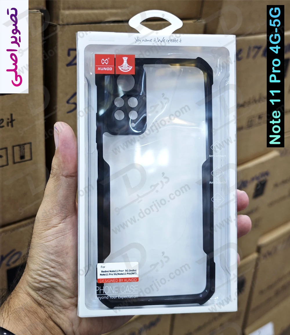 کریستال شیلد شفاف Xiaomi Redmi Note 11 Pro 4G-5G مارک XUNDD سری Beatle