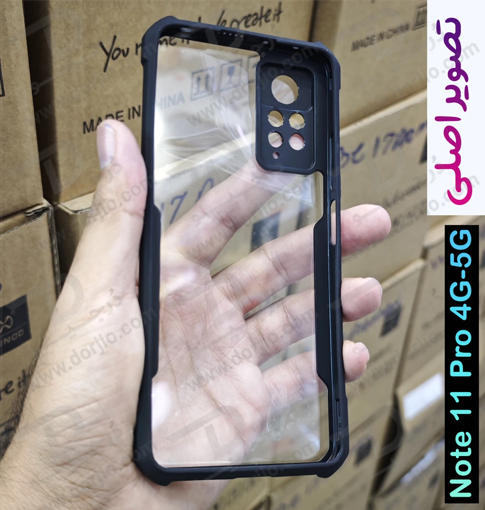 کریستال شیلد شفاف Xiaomi Redmi Note 11 Pro 4G-5G مارک XUNDD سری Beatle