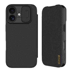 کیف چرمی محافظ دوربین دار iPhone 17 مارک نیلکین مدل Qin Pro