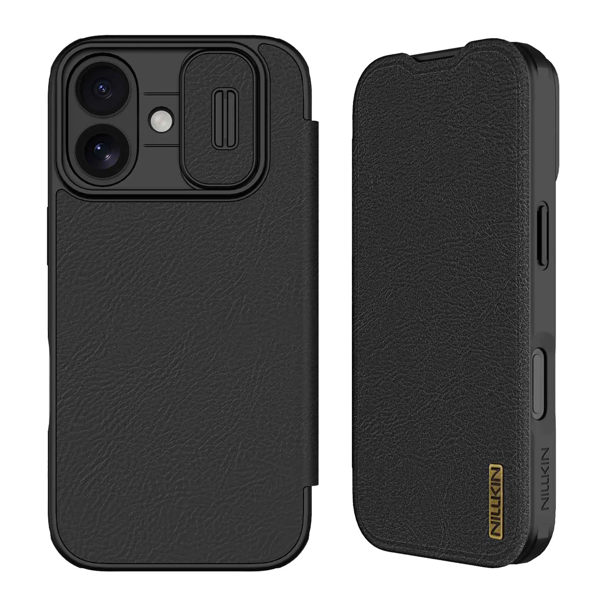 کیف چرمی محافظ دوربین دار iPhone 17 مارک نیلکین مدل Qin Pro
