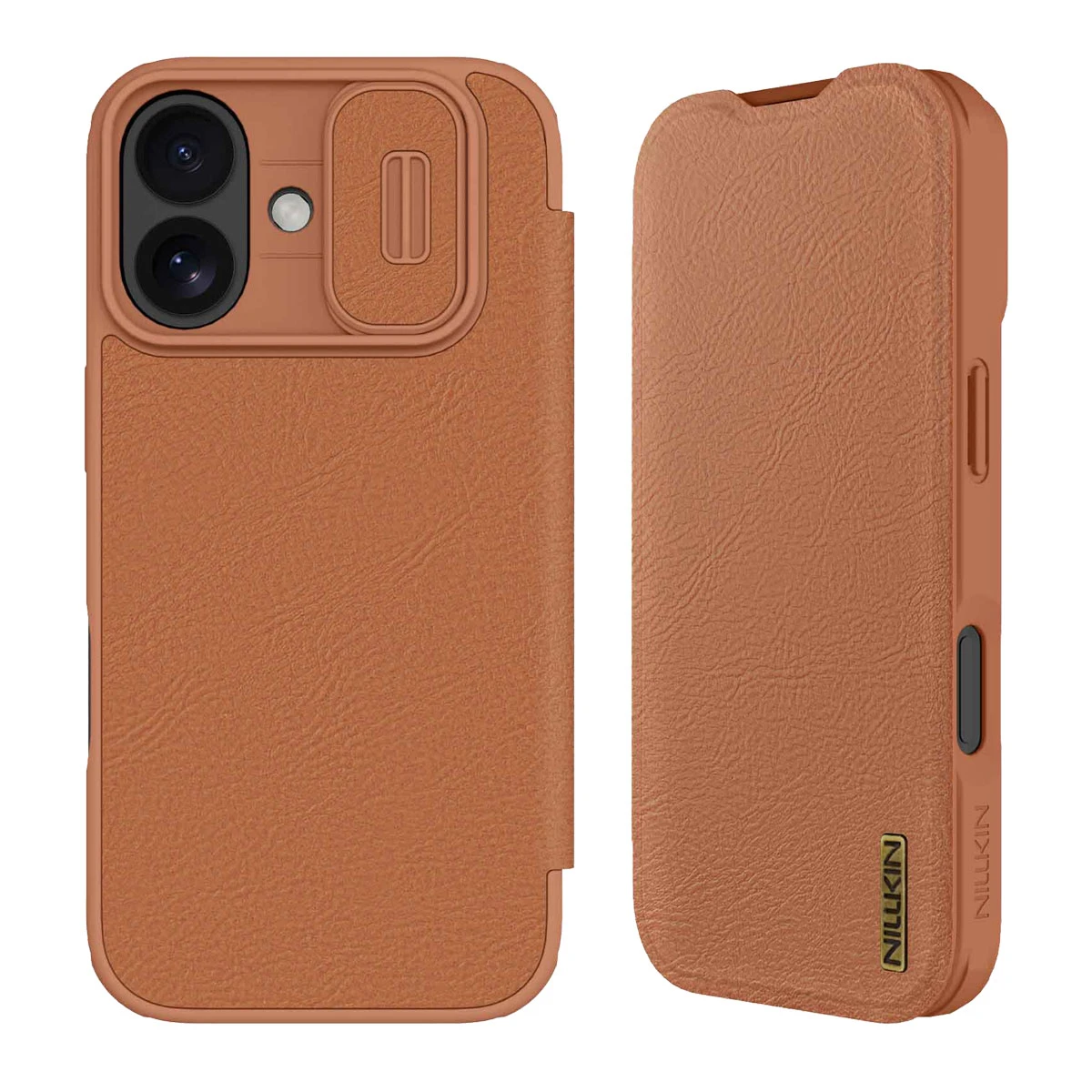 کیف چرمی محافظ دوربین دار iPhone 17 مارک نیلکین مدل Qin Pro