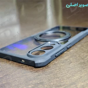 گارد شفاف رینگ استند 360 درجه مگ سیف Samsung Galaxy S25 Edge مارک XUNDD سری Beatle Rotatable