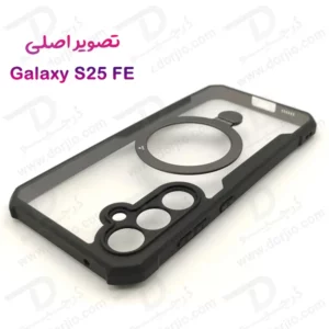 گارد شفاف رینگ استند مگ سیف Samsung Galaxy S25 FE مارک XUNDD سری Beatle Magnetic Holder