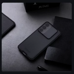 گارد ضد ضربه دودی Samsung Galaxy S25 FE مارک نیلکین مدل Camshield Pro Clear