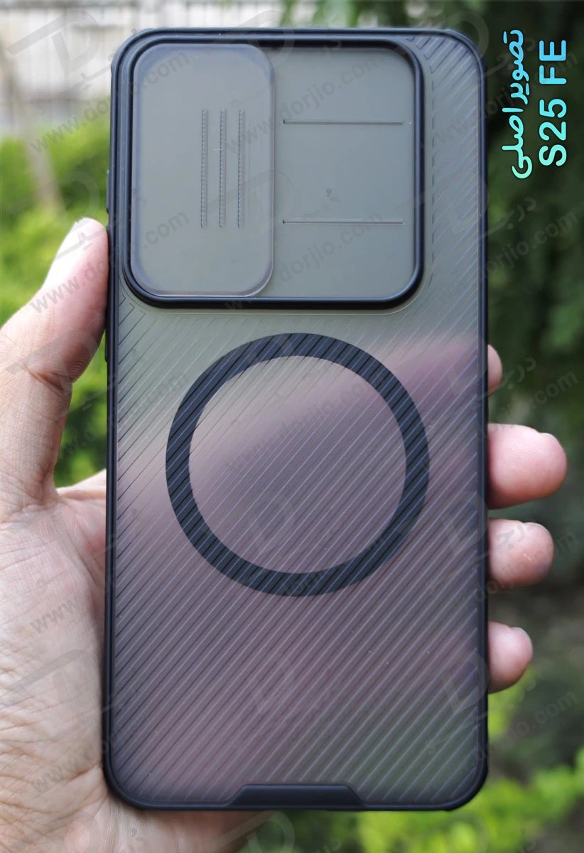 گارد ضد ضربه دودی مگنتی Samsung Galaxy S25 FE مارک نیلکین مدل Camshield Pro Magnetic Clear