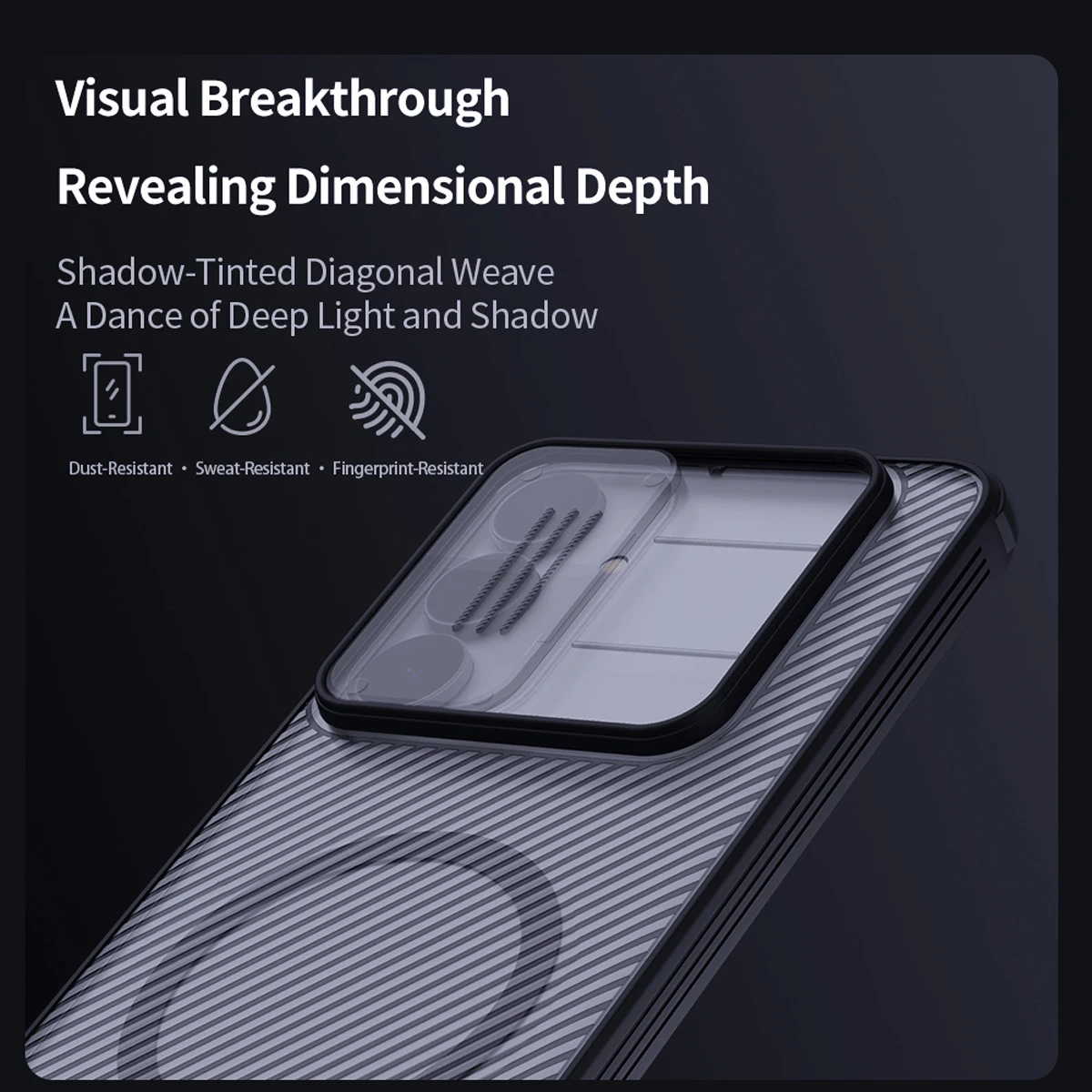 گارد ضد ضربه دودی مگنتی Samsung Galaxy S25 FE مارک نیلکین مدل Camshield Pro Magnetic Clear