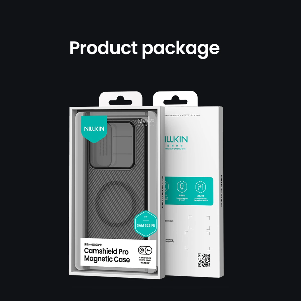 گارد ضد ضربه دودی مگنتی Samsung Galaxy S25 FE مارک نیلکین مدل Camshield Pro Magnetic Clear