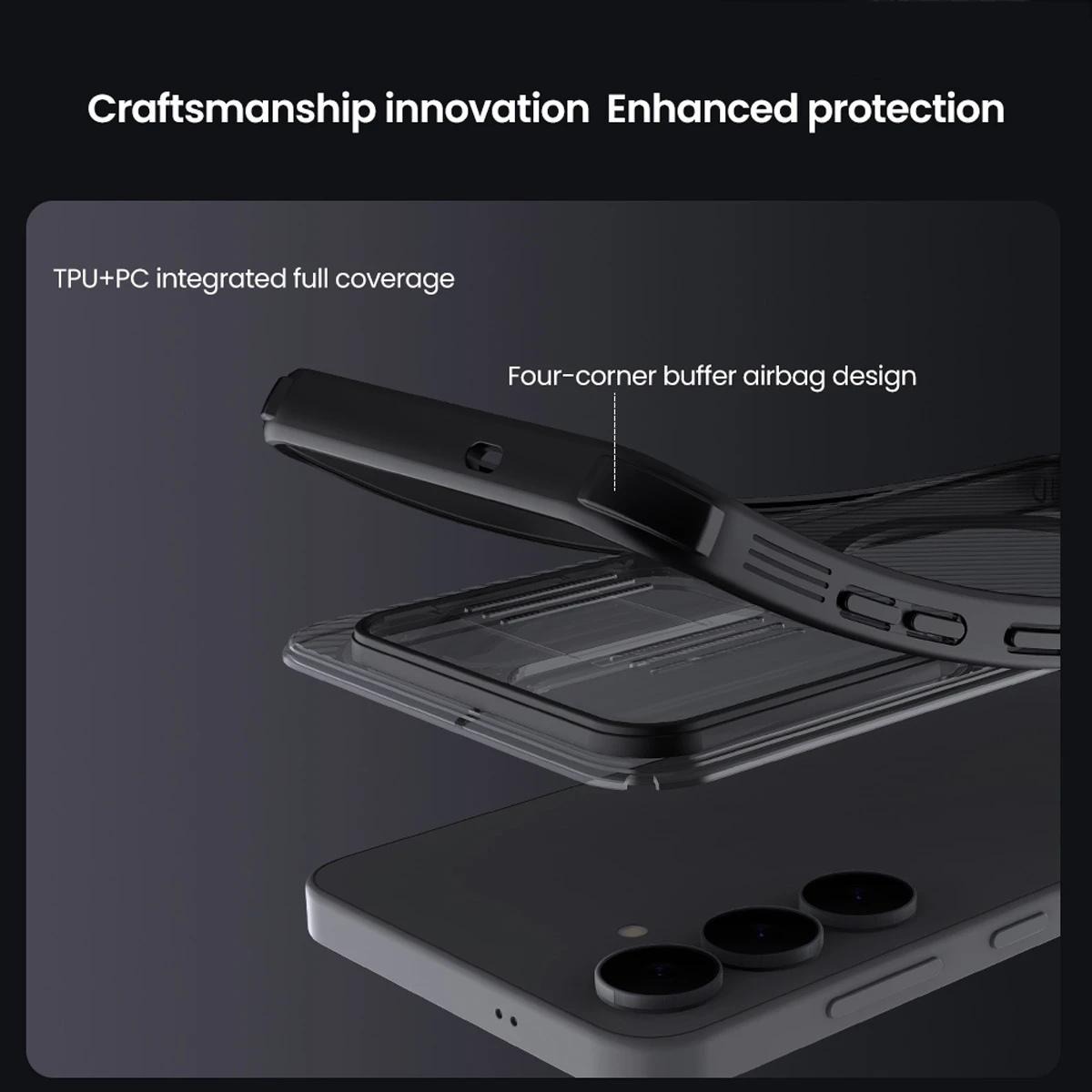 گارد ضد ضربه دودی مگنتی Samsung Galaxy S25 FE مارک نیلکین مدل Camshield Pro Magnetic Clear