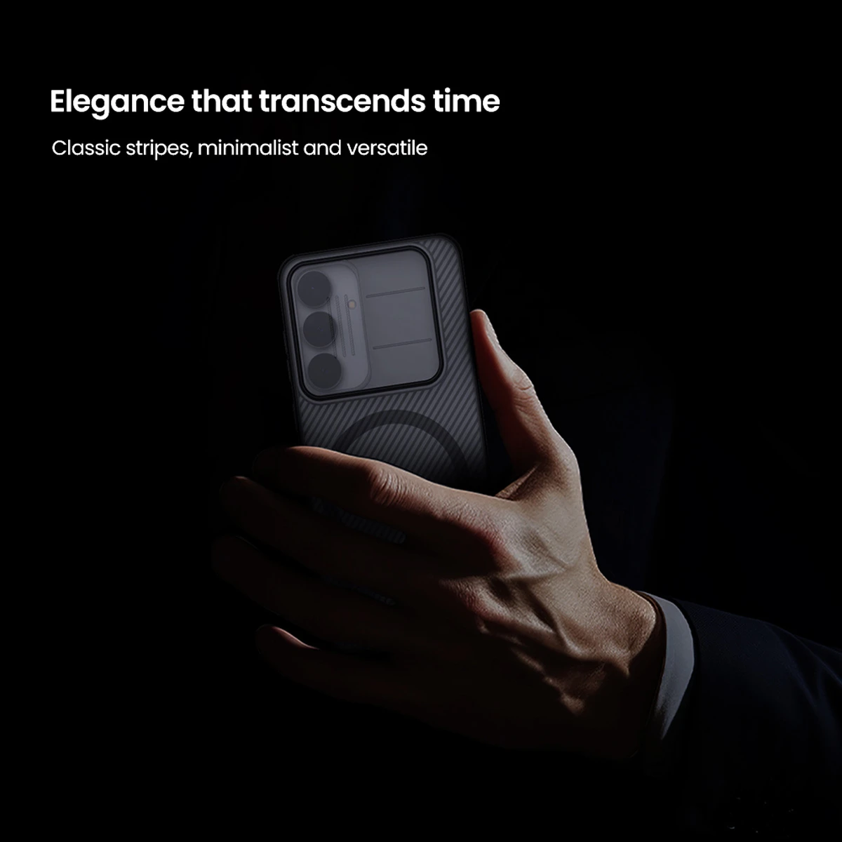 گارد ضد ضربه دودی مگنتی Samsung Galaxy S25 FE مارک نیلکین مدل Camshield Pro Magnetic Clear