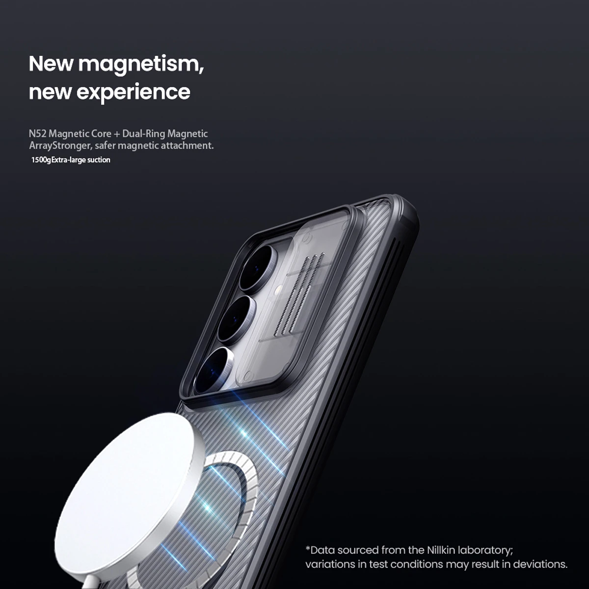 گارد ضد ضربه دودی مگنتی Samsung Galaxy S25 FE مارک نیلکین مدل Camshield Pro Magnetic Clear