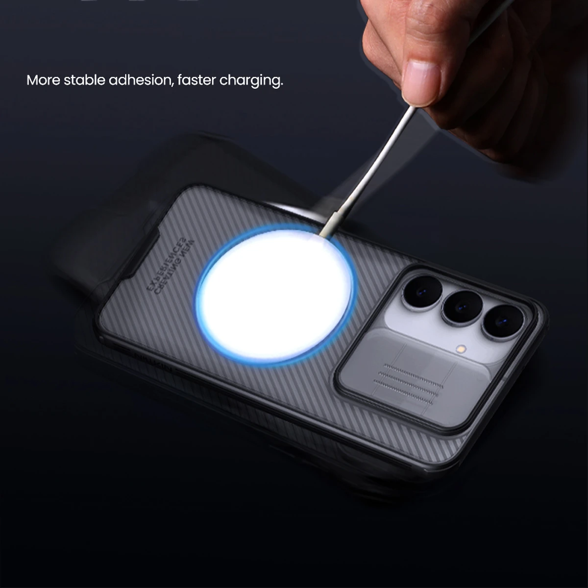 گارد ضد ضربه دودی مگنتی Samsung Galaxy S25 FE مارک نیلکین مدل Camshield Pro Magnetic Clear