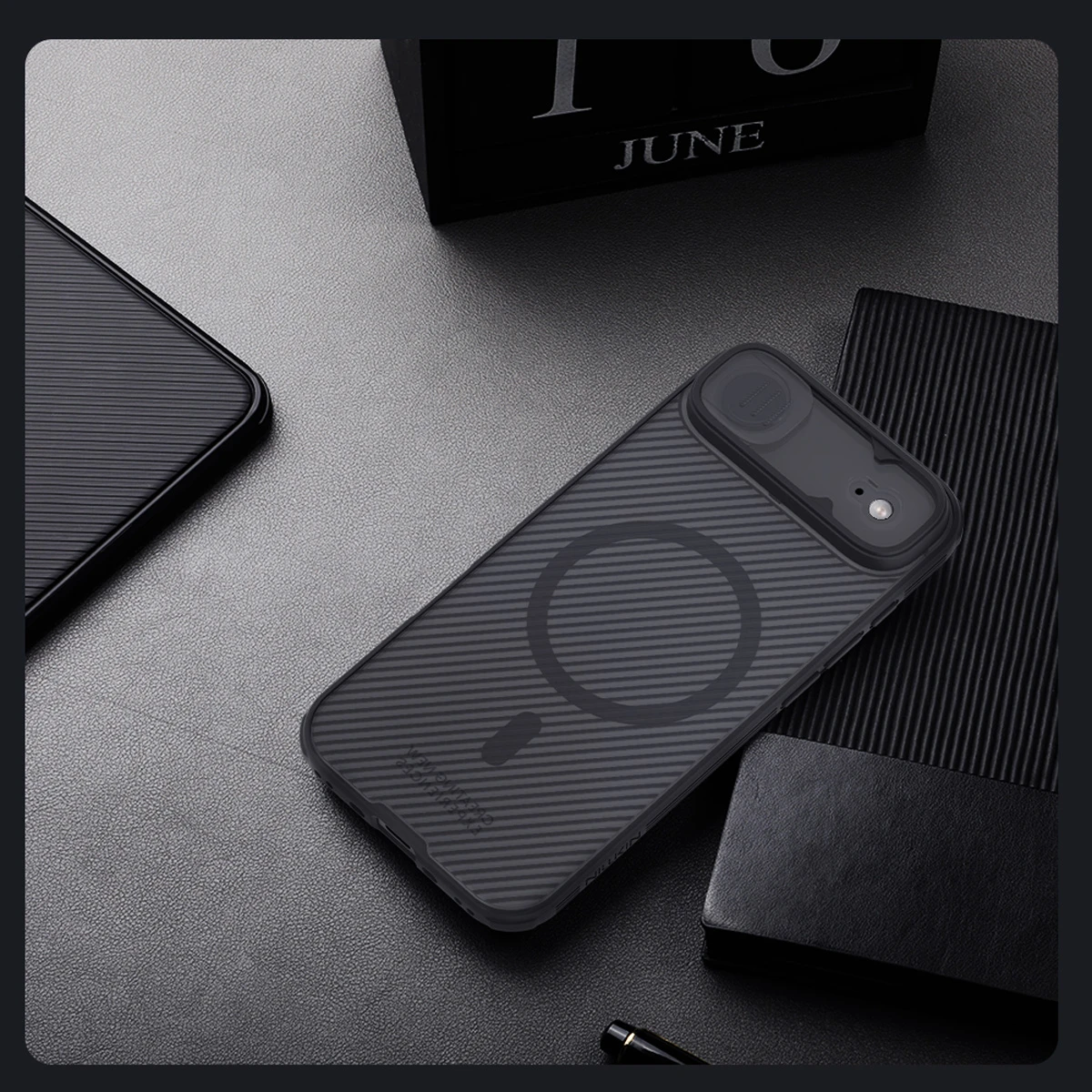 گارد ضد ضربه دودی مگنتی iPhone 17 Air مارک نیلکین مدل Camshield Pro Magnetic Clear