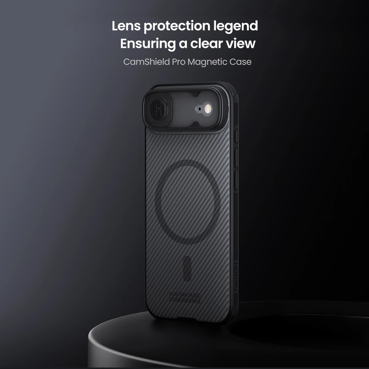 گارد ضد ضربه دودی مگنتی iPhone 17 Air مارک نیلکین مدل Camshield Pro Magnetic Clear