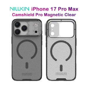 گارد ضد ضربه دودی مگنتی iPhone 17 Pro Max مارک نیلکین مدل Camshield Pro Magnetic Clear