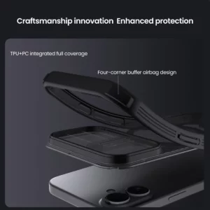 گارد ضد ضربه دودی مگنتی iPhone 17 مارک نیلکین مدل Camshield Pro Magnetic Clear