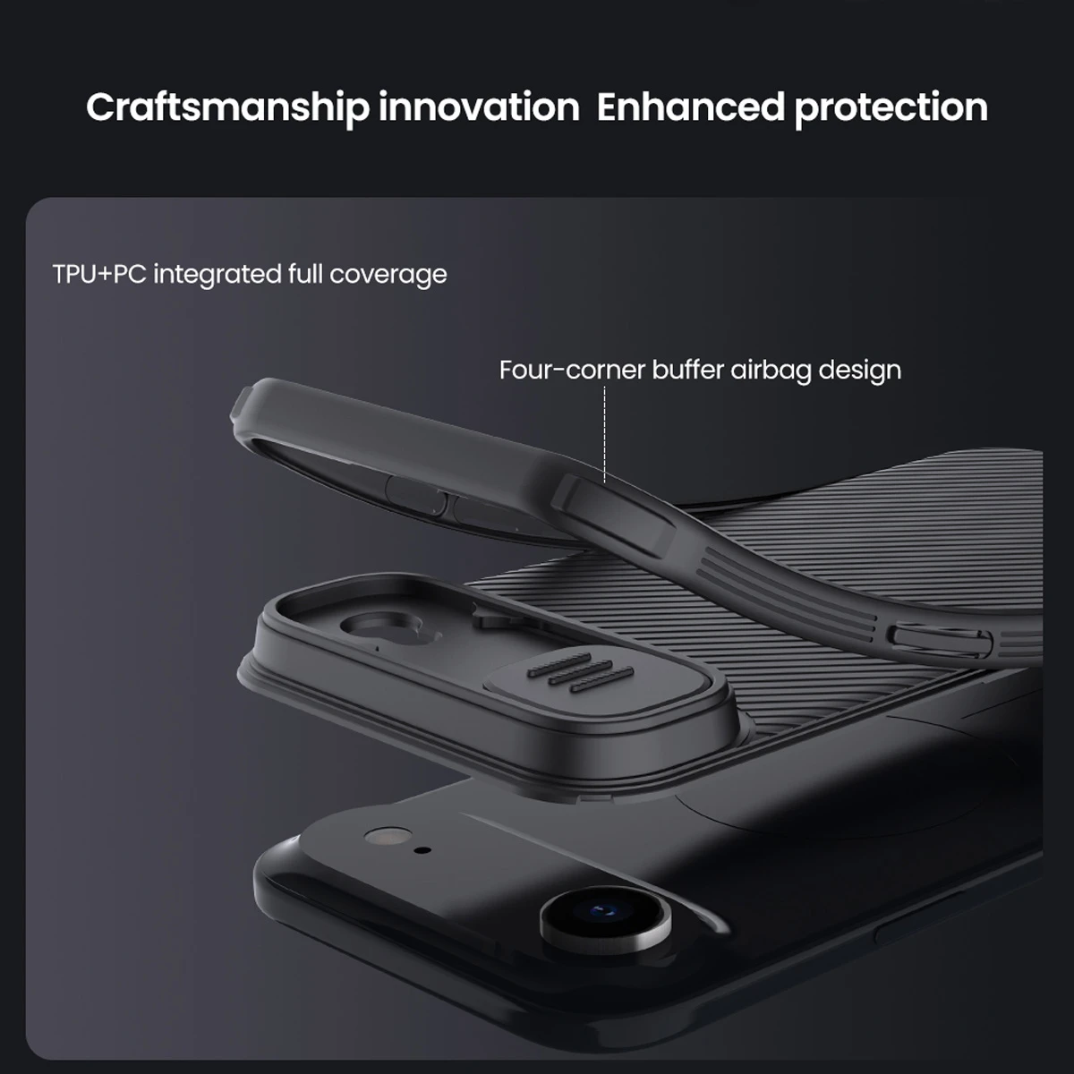 گارد ضد ضربه مگنتی iPhone 17 Air مارک نیلکین مدل Camshield Pro Magnetic
