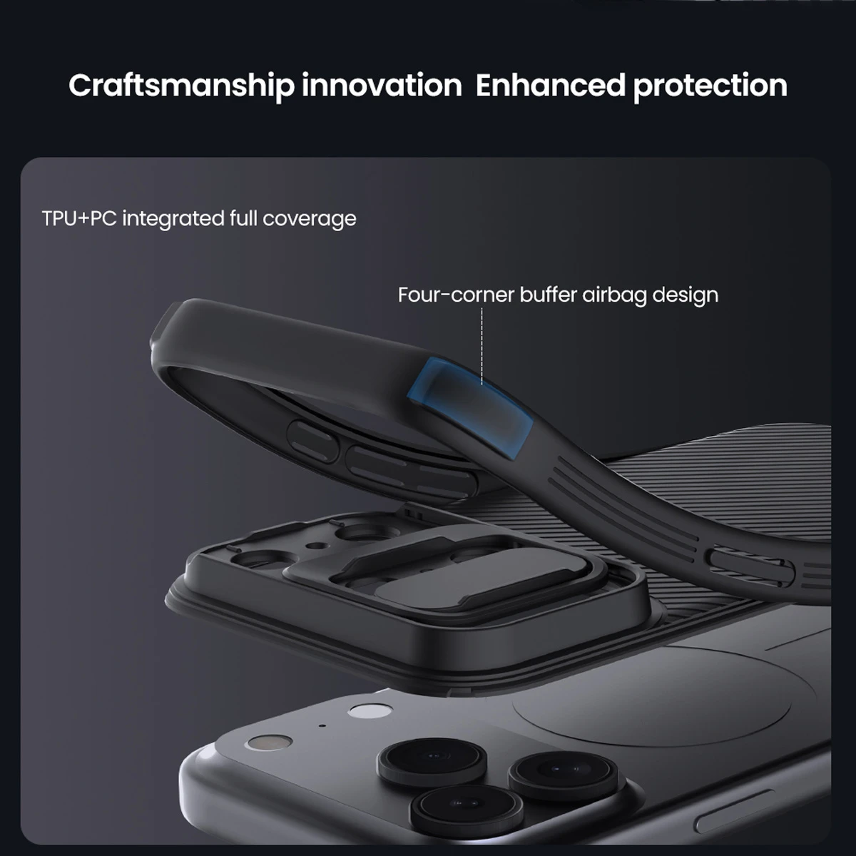 گارد ضد ضربه مگنتی iPhone 17 Pro Max مارک نیلکین مدل Camshield Pro Magnetic