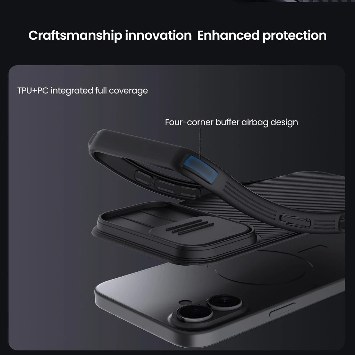 گارد ضد ضربه مگنتی iPhone 17 مارک نیلکین مدل Camshield Pro Magnetic