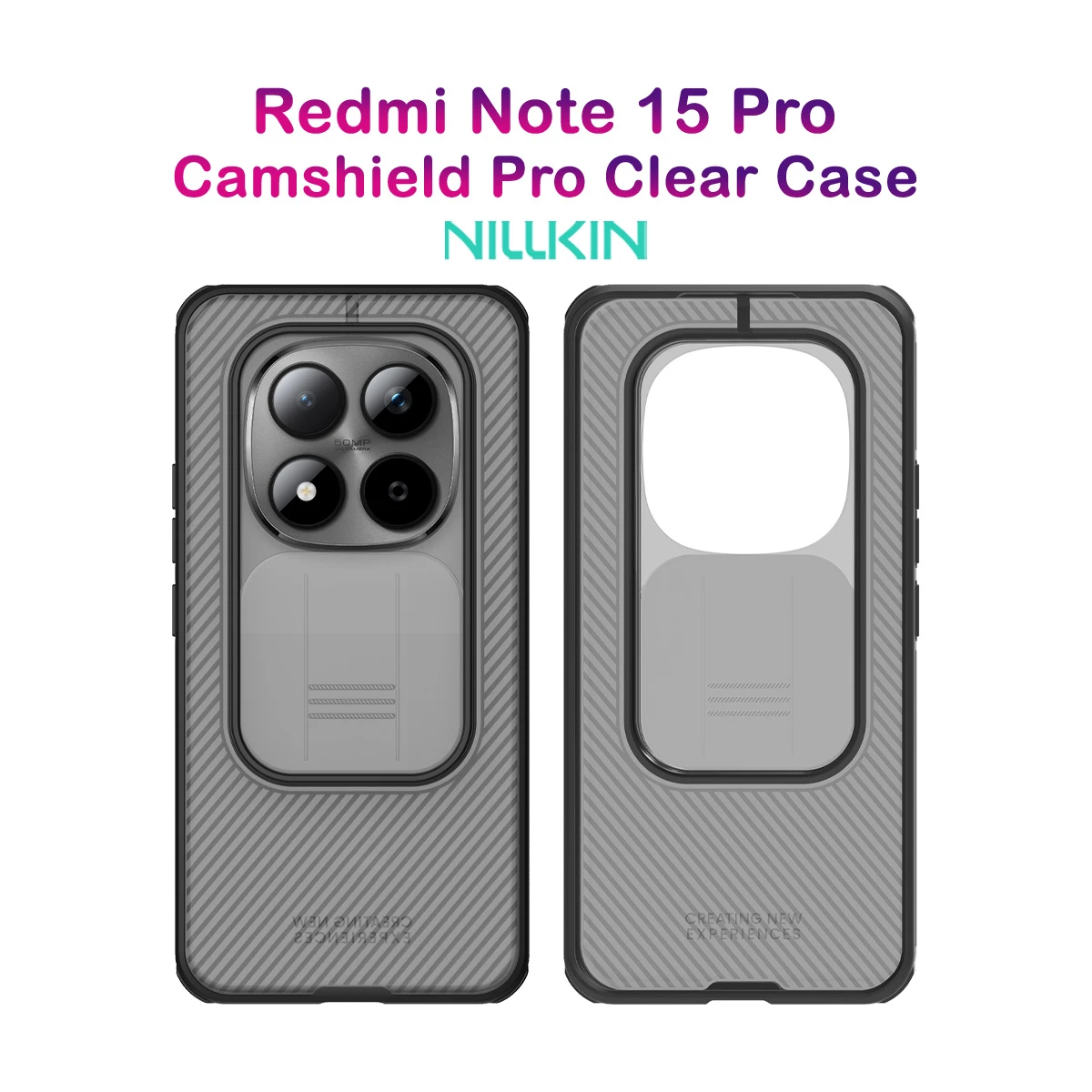 گارد ضدضربه دودی Xiaomi Redmi Note 15 Pro 5G مارک نیلکین مدل Camshield Pro Clear