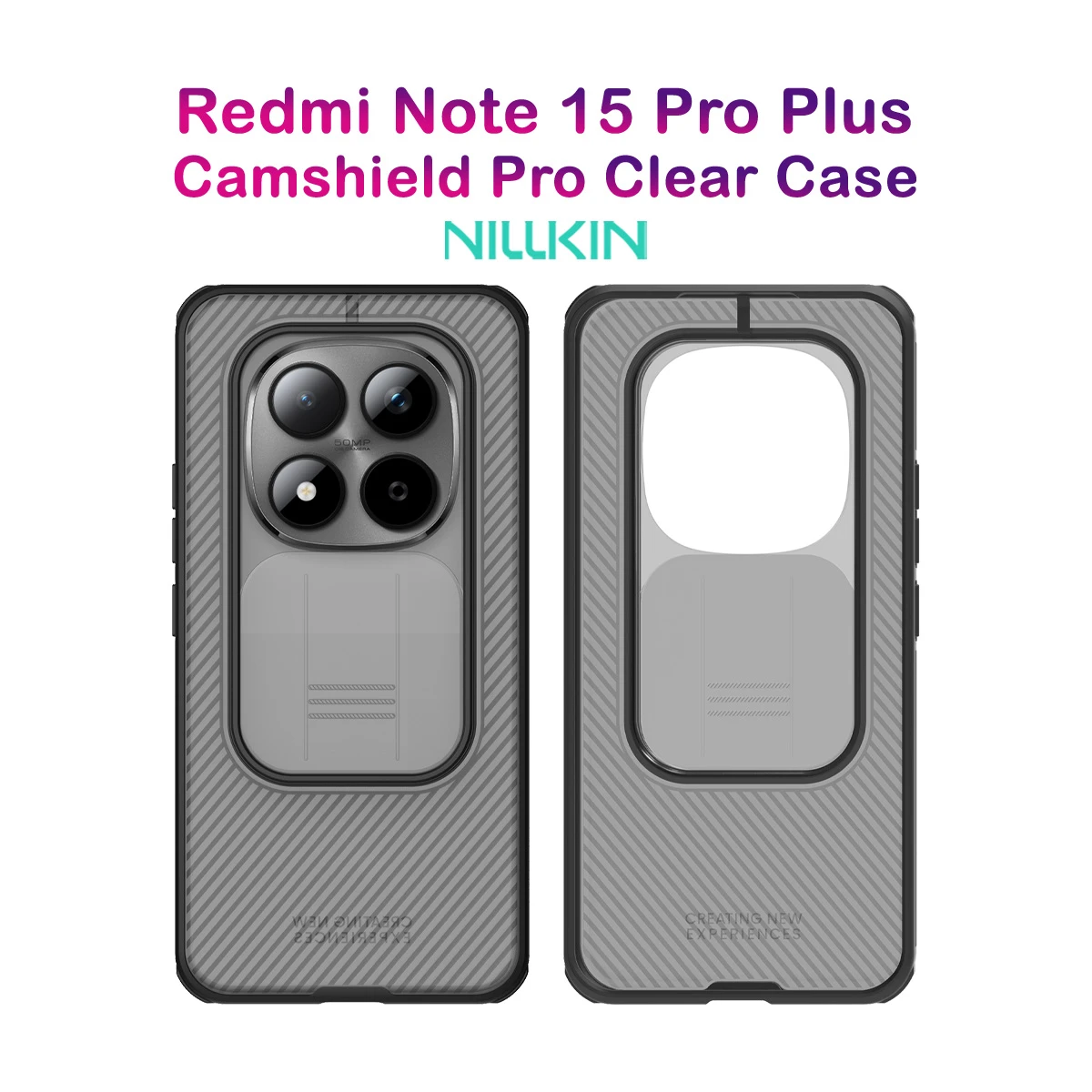 گارد ضدضربه دودی Xiaomi Redmi Note 15 Pro Plus مارک نیلکین مدل Camshield Pro Clear