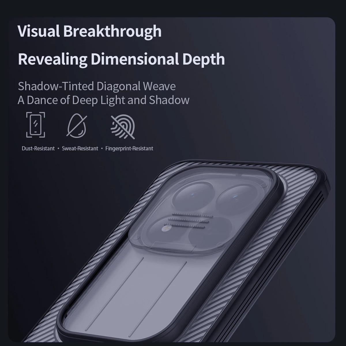 گارد ضدضربه دودی Xiaomi Redmi Note 15 Pro Plus مارک نیلکین مدل Camshield Pro Clear