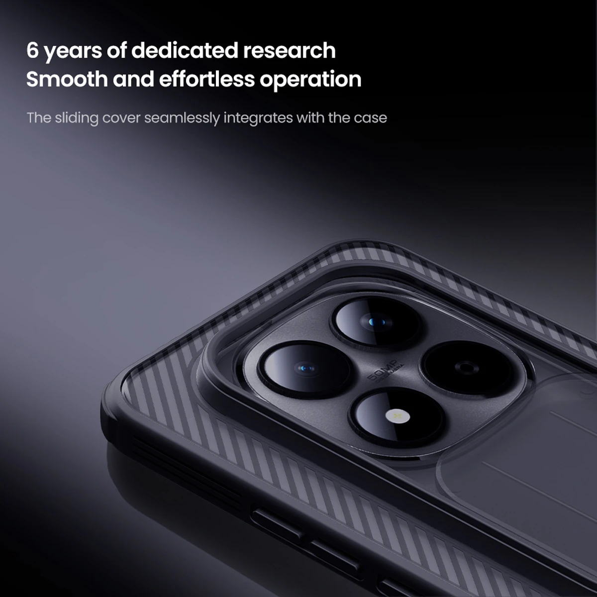 گارد ضدضربه دودی Xiaomi Redmi Note 15 Pro Plus مارک نیلکین مدل Camshield Pro Clear