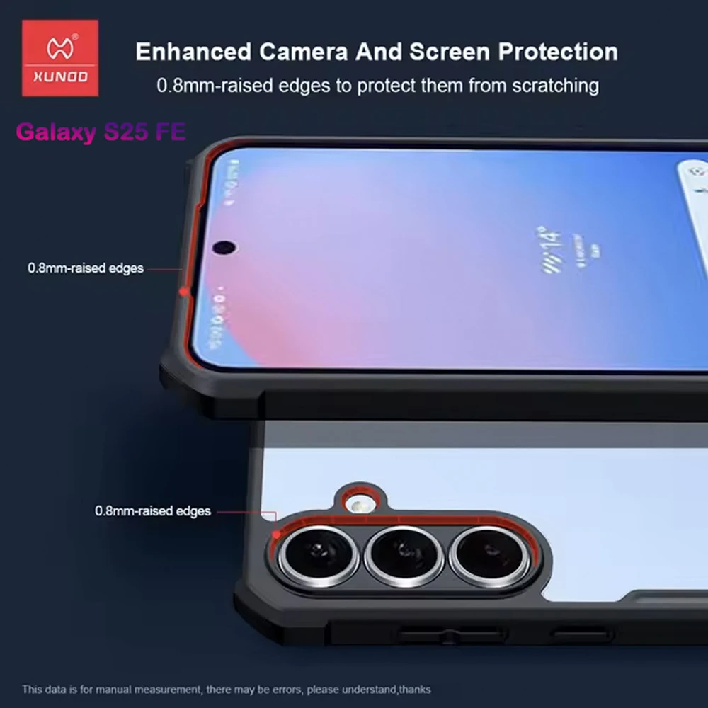 کریستال شیلد شفاف Samsung Galaxy S25 FE مارک XUNDD سری Beatle