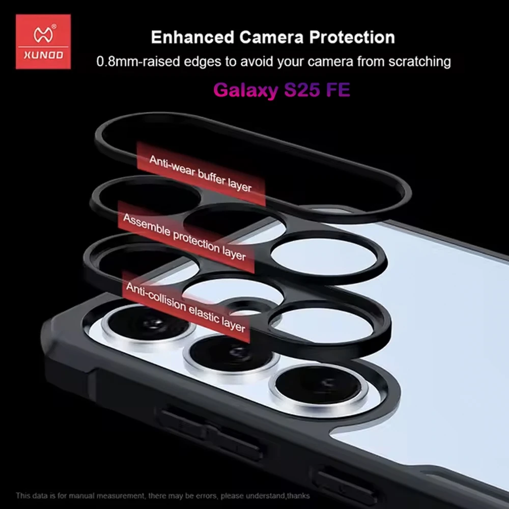 کریستال شیلد شفاف Samsung Galaxy S25 FE مارک XUNDD سری Beatle