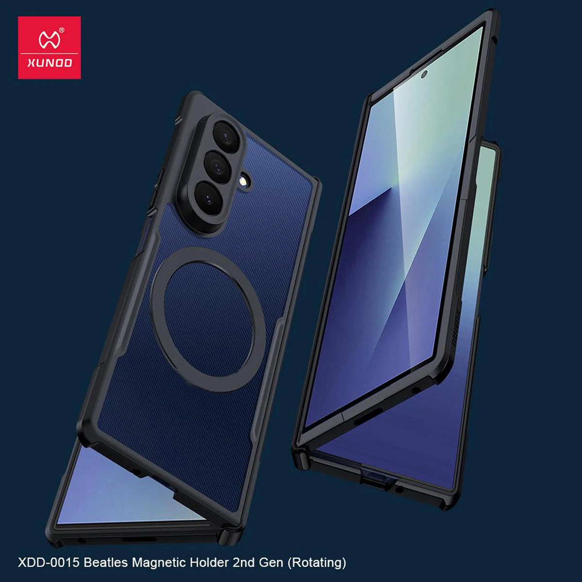 گارد کریستالی مگ سیف Samsung Galaxy Z Fold 7 مارک XUNDD سری Beatle Magnetic