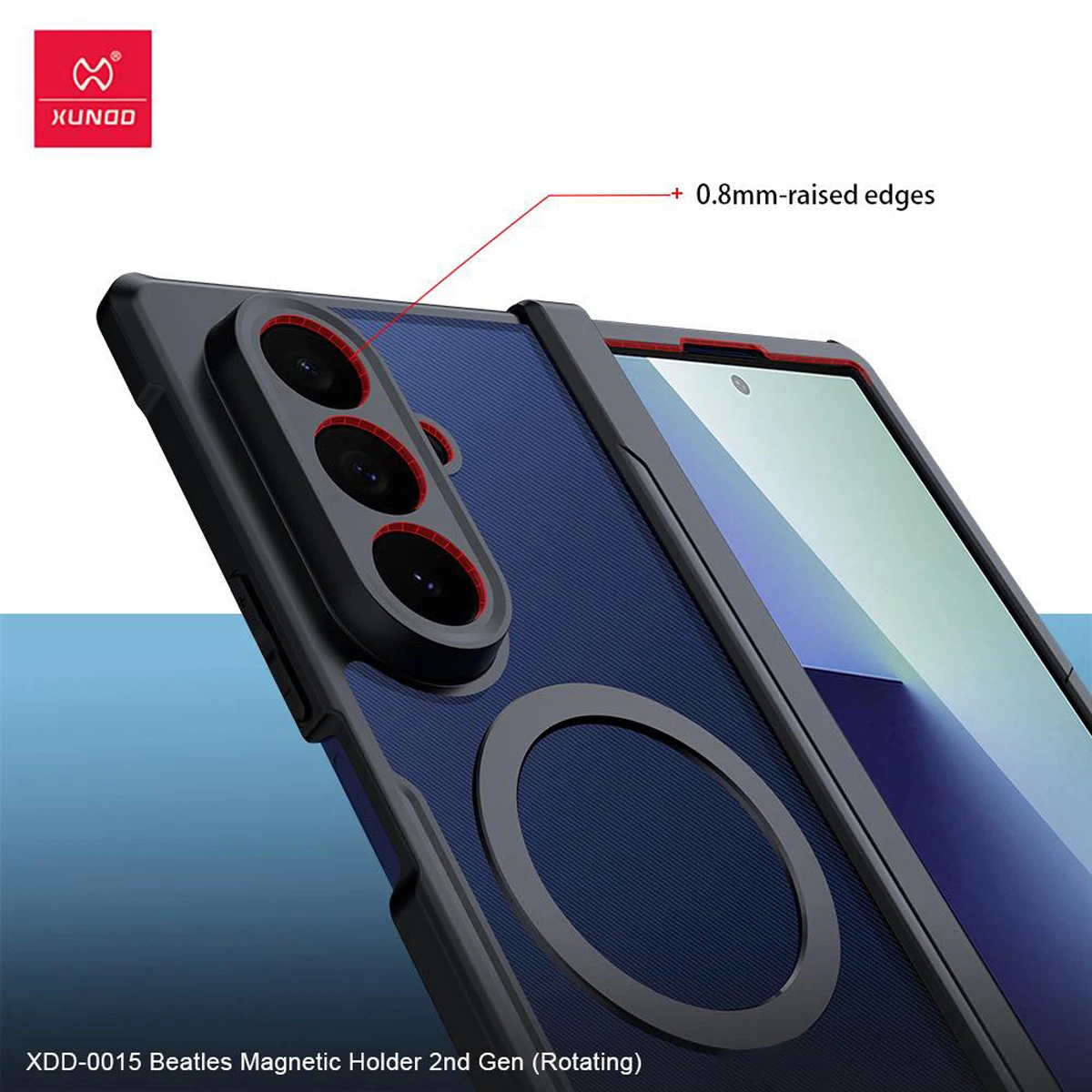 گارد کریستالی مگ سیف Samsung Galaxy Z Fold 7 مارک XUNDD سری Beatle Magnetic