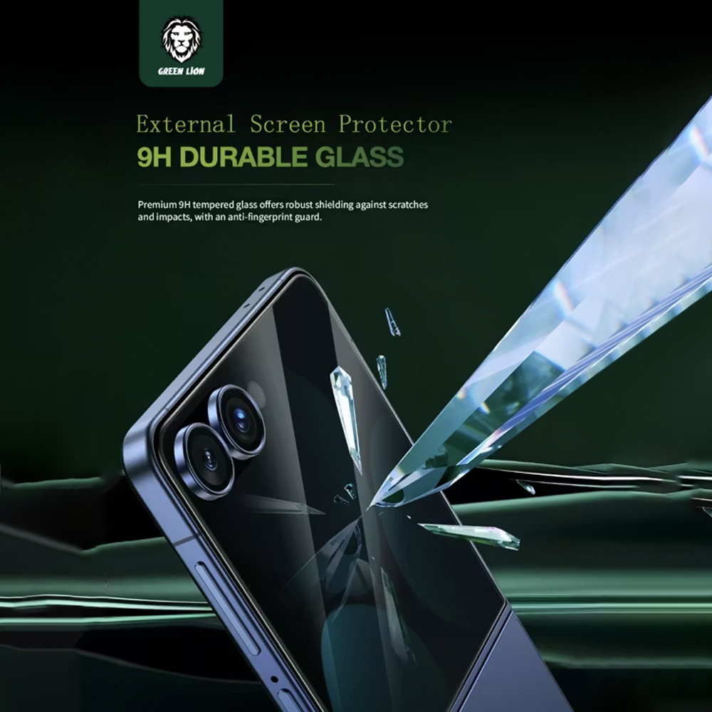 گلس و برچسب حریم شخصی صفحه نمایش های Samsung Galaxy Z Flip 7 مارک Green Lion گلس و برچسب حریم شخصی صفحه نمایش های Samsung Galaxy Z Flip 7 مارک Green Lion
