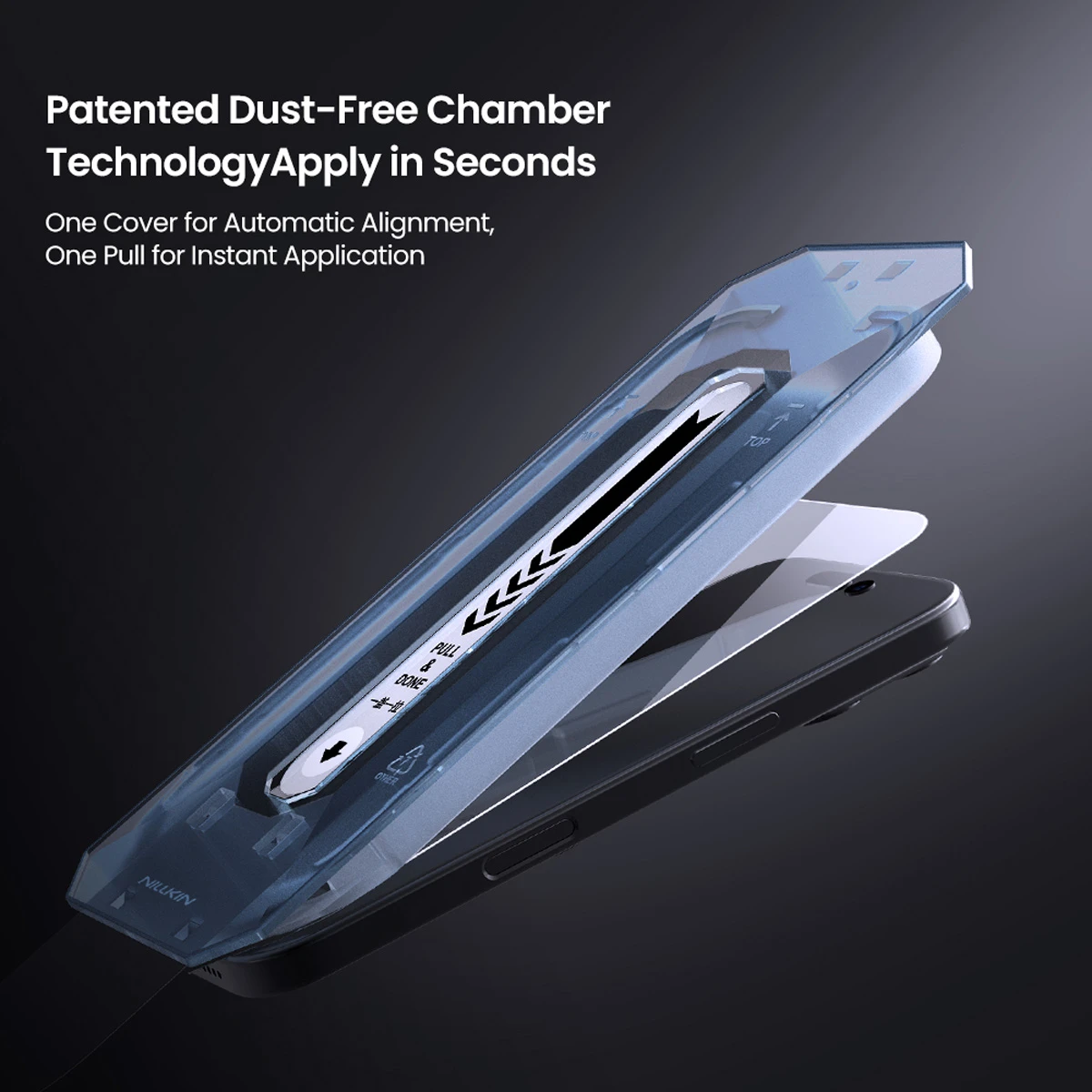 گلس شیشه‌ای با ابزار نصب iPhone 17 Pro مارک نیلکین مدل H+Pro