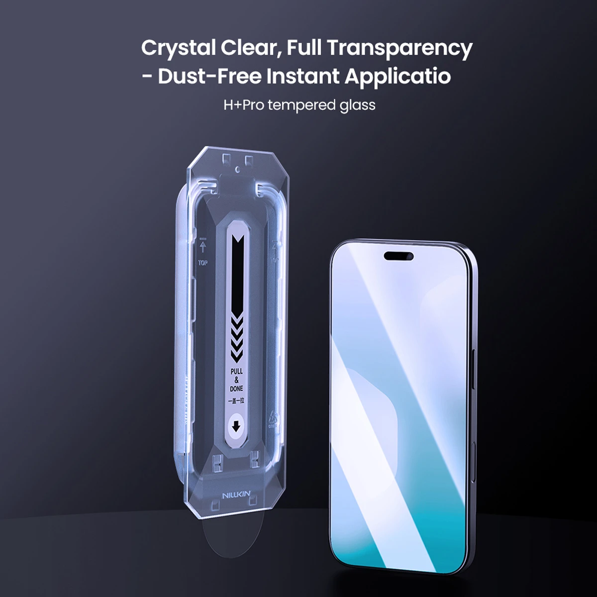 گلس شیشه‌ای با ابزار نصب iPhone 17 مارک نیلکین مدل H+Pro
