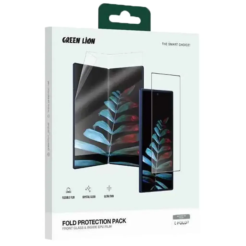گلس شیشه‌ای و برچسب صفحه نمایش های Samsung Galaxy Z Fold 7 مارک Green Lion