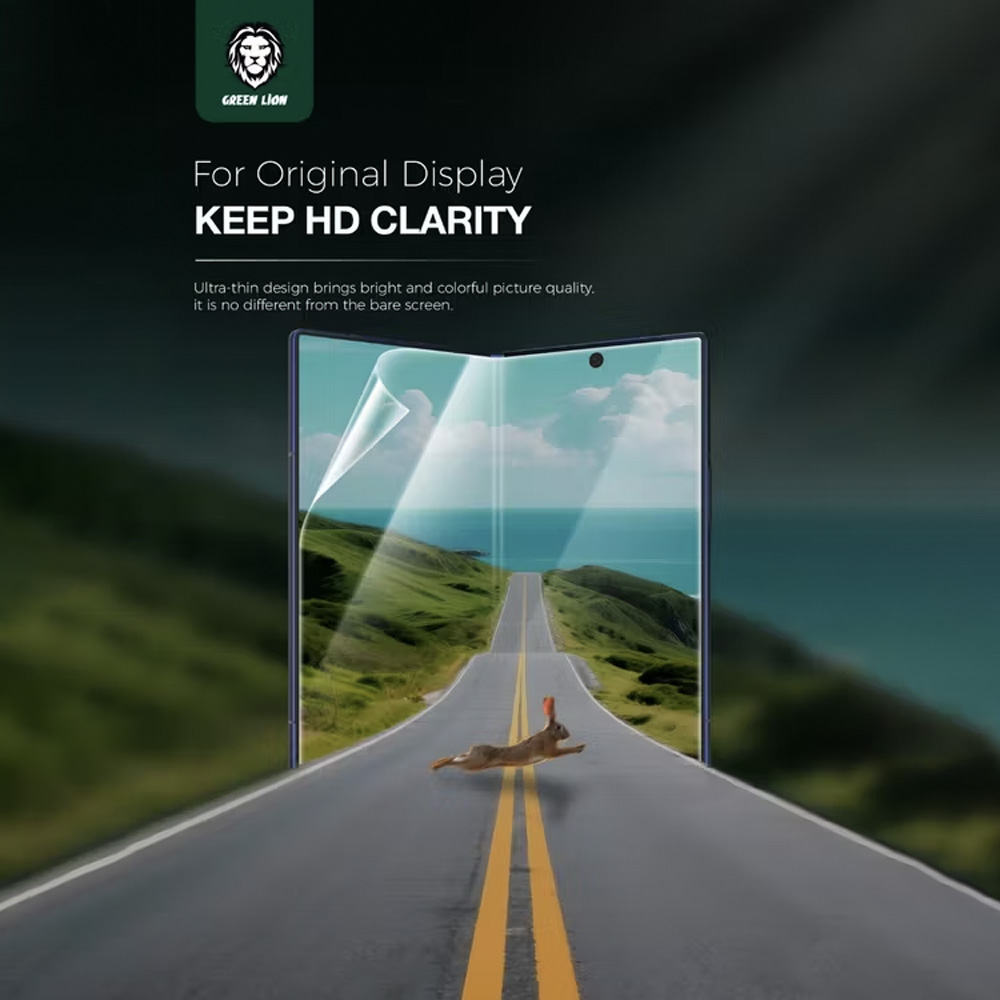 گلس شیشه‌ای و برچسب صفحه نمایش های Samsung Galaxy Z Fold 7 مارک Green Lion