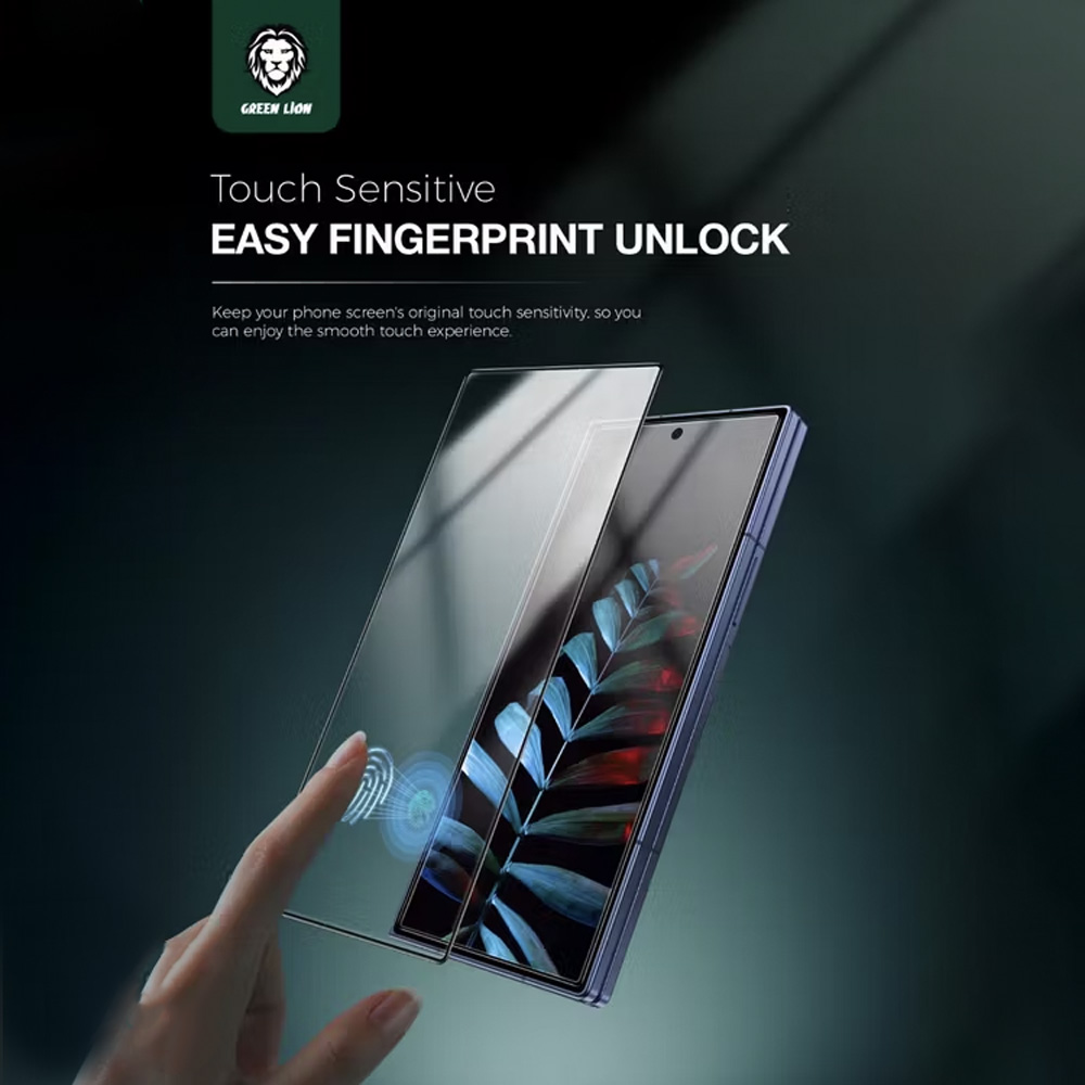 گلس شیشه‌ای و برچسب صفحه نمایش های Samsung Galaxy Z Fold 7 مارک Green Lion