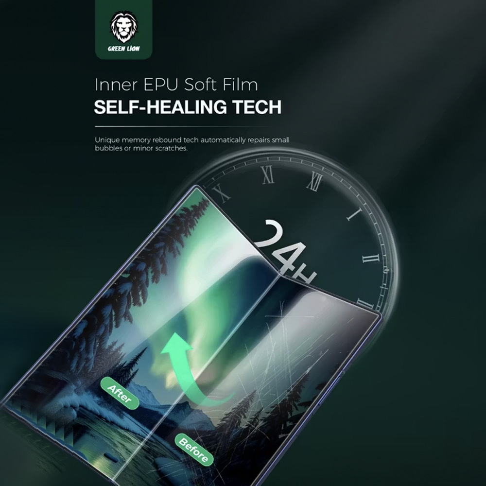 گلس شیشه‌ای و برچسب صفحه نمایش های Samsung Galaxy Z Fold 7 مارک Green Lion