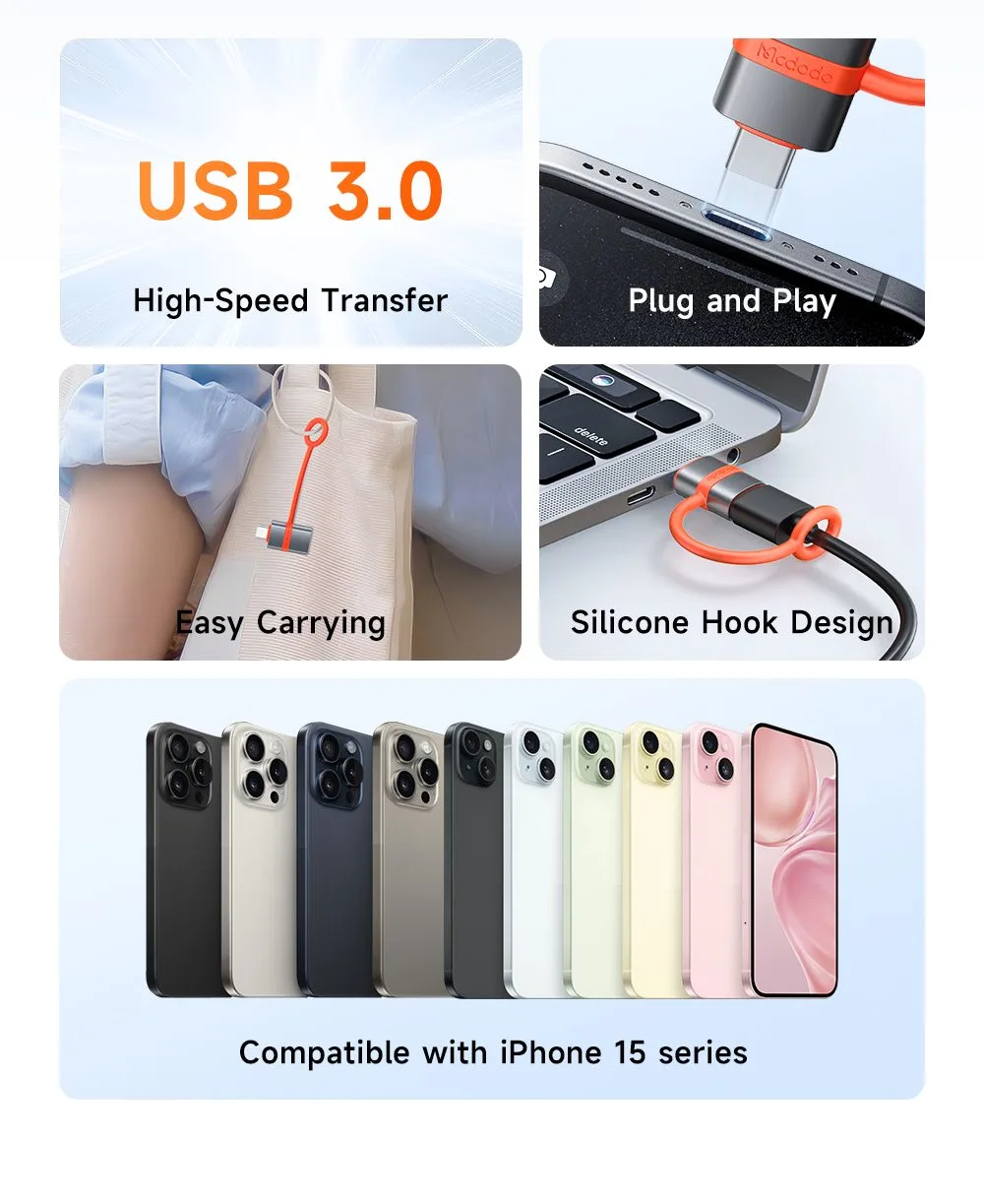 تبدیل OTG پورت 3.0 USB-A به USB-C برند مک دودو مدل Mcdodo OT-3810