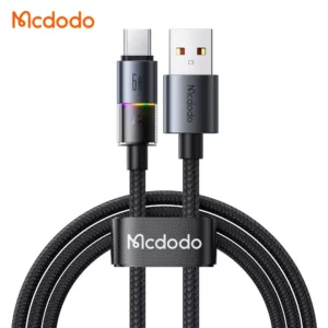 کابل شارژ 100وات 6آمپر USB-A به Type-C رقص نور دار 1.2 متر برند مک دودو مدل Mcdodo CA-8180