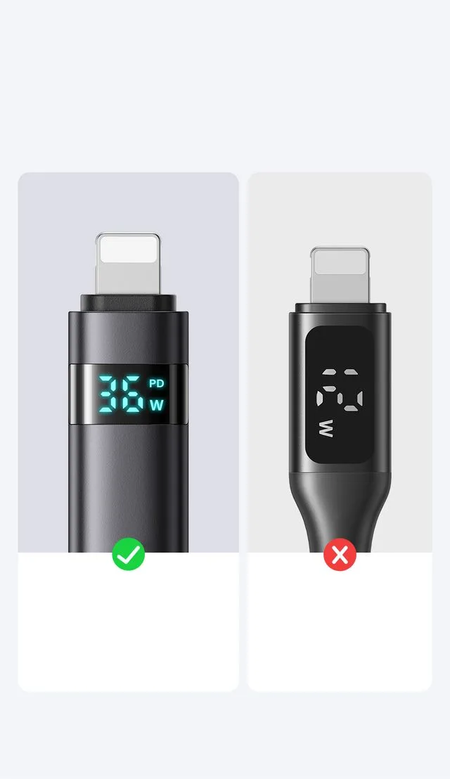 کابل شارژ 36وات 3 آمپر Type-c به Lightning نمایشگر دار 1.2 متر برند مک دودو مدل Mcdodo CA-6570