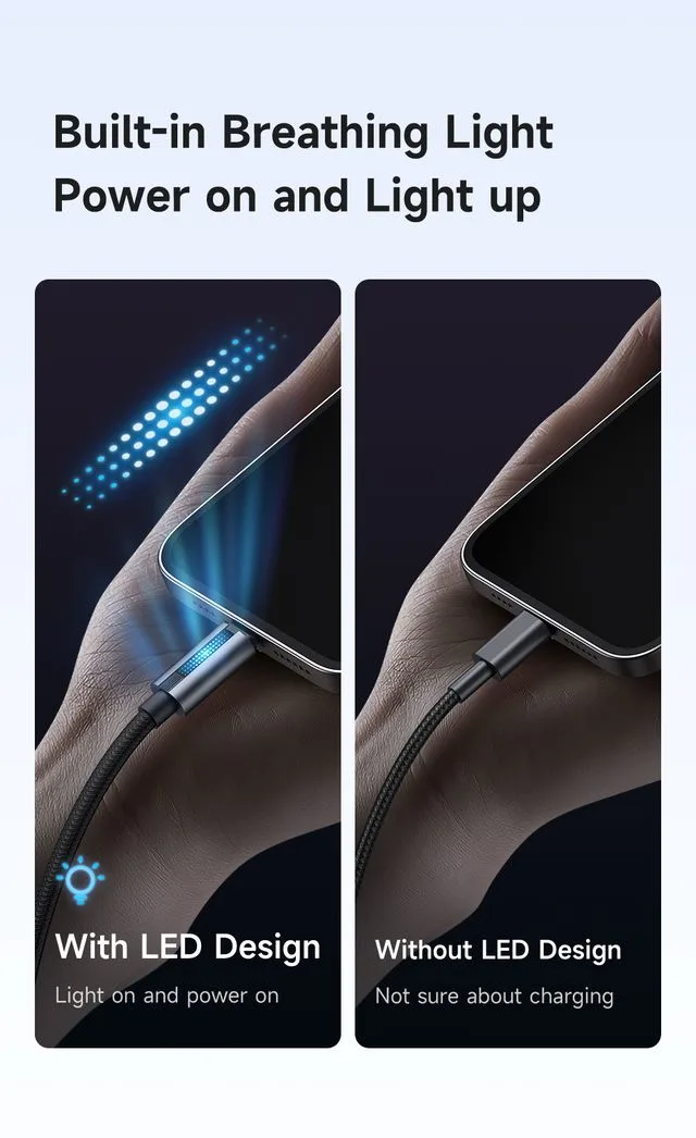 کابل شارژ 5 آمپر 100وات Type-C به Type-C دارای نورپردازی LED طول 1.2 متر Mcdodo CA-5740