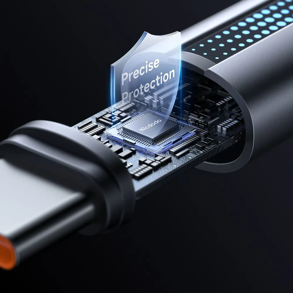 کابل شارژ 5 آمپر 100وات Type-C به Type-C دارای نورپردازی LED طول 1.2 متر Mcdodo CA-5740