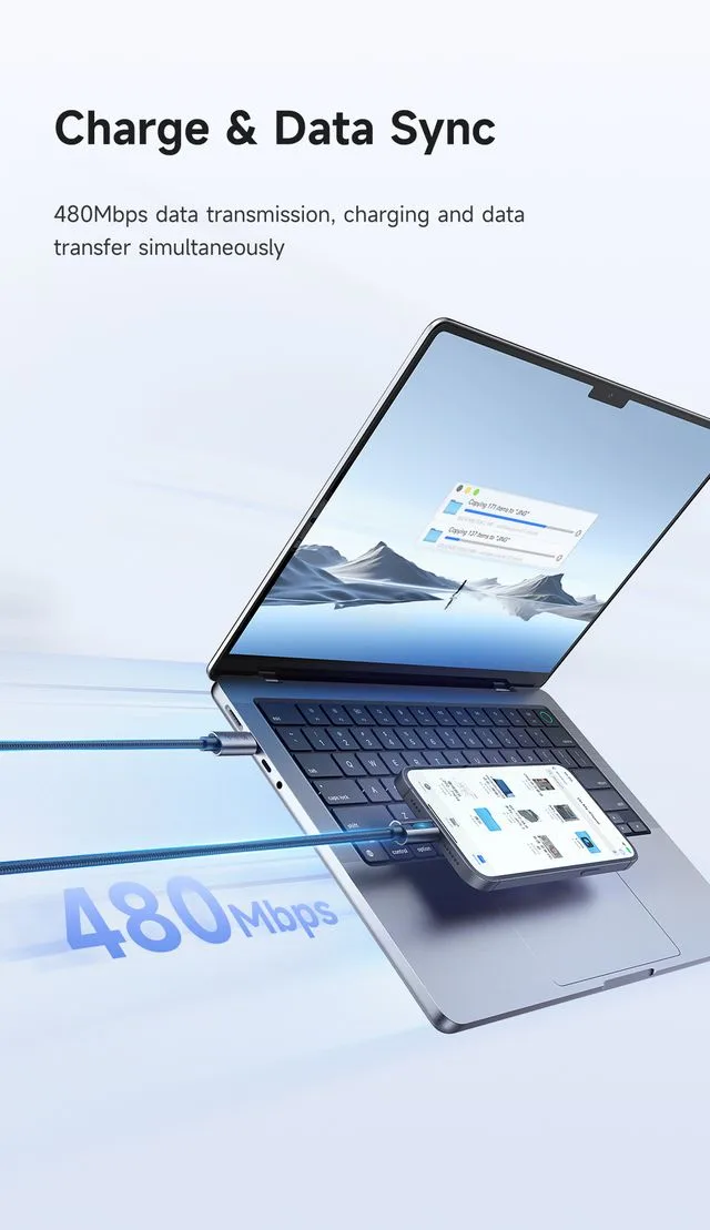 کابل شارژ 5 آمپر 100وات Type-C به Type-C دارای نورپردازی LED طول 1.2 متر Mcdodo CA-5740