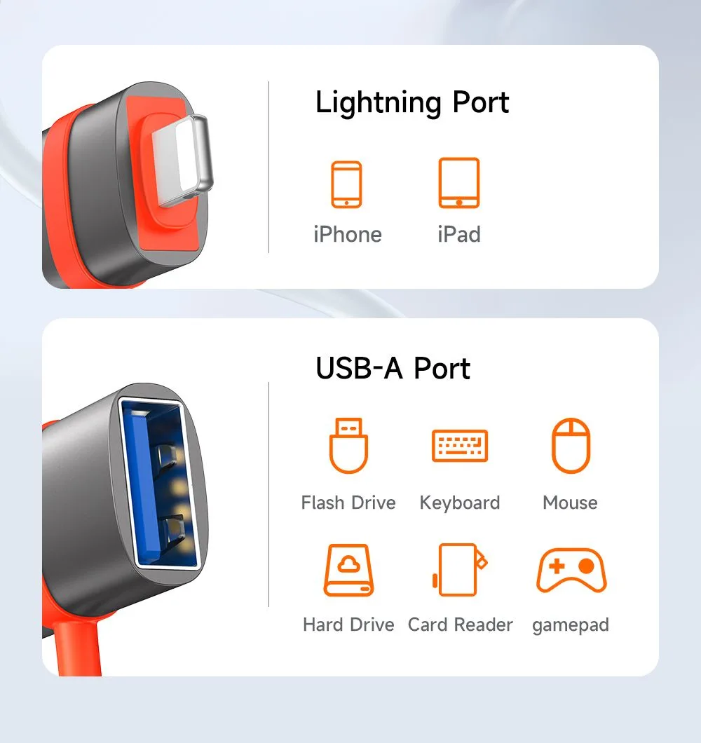 تبدیل OTG پورت USB-A به Lightning برند مک دودو مدل Mcdodo OT-2600