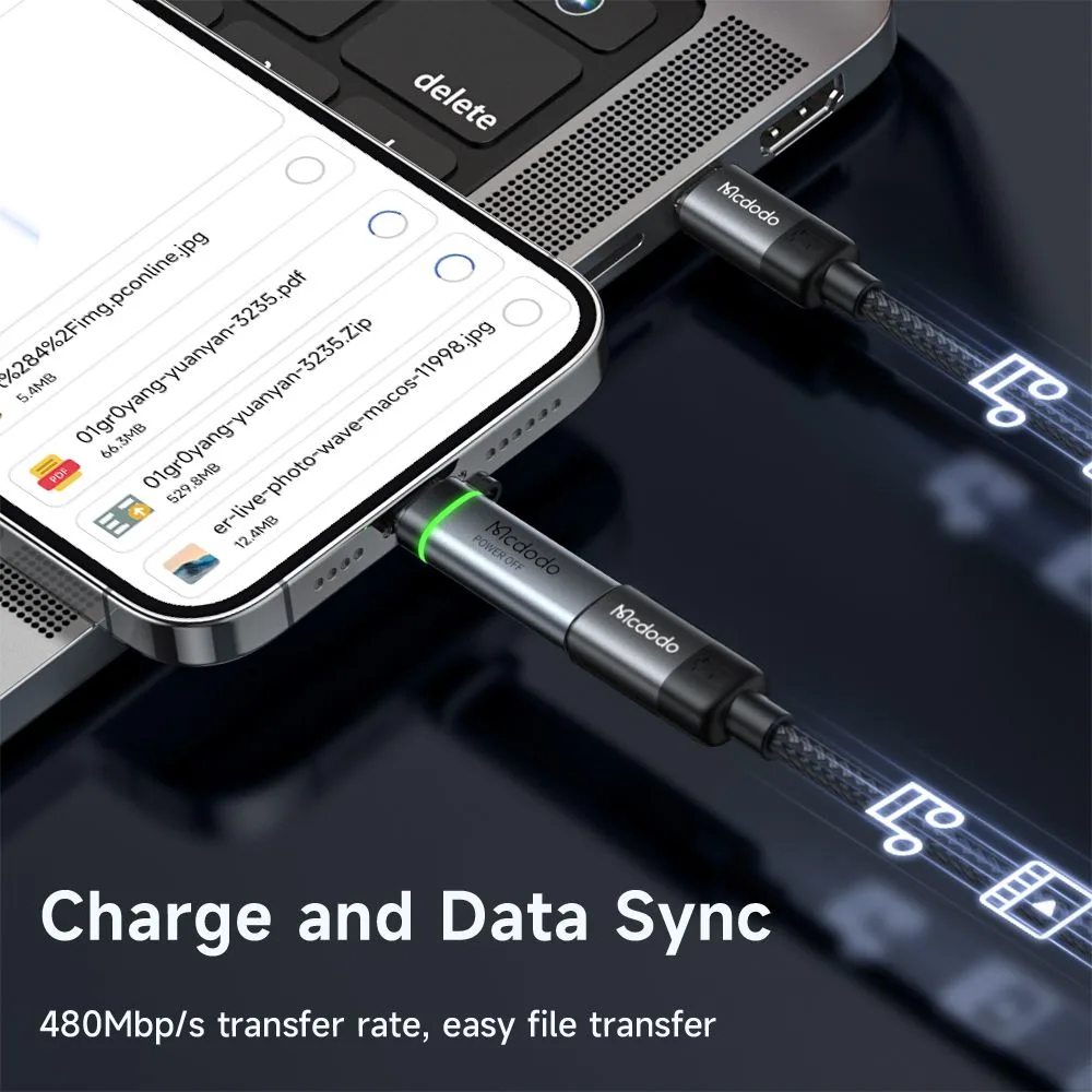 تبدیل USB-C به Lightning با قابلیت قطع کن اتومات برند Mcdodo مدل OT-2590