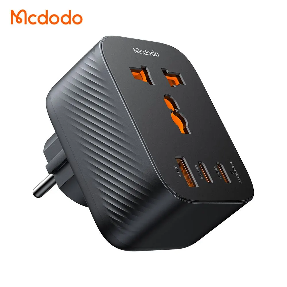 تبدیل برق 3 شاخه به 2 شاخه و شارژر دیواری 20 وات برند مک دودو مدل Mcdodo CP-0750