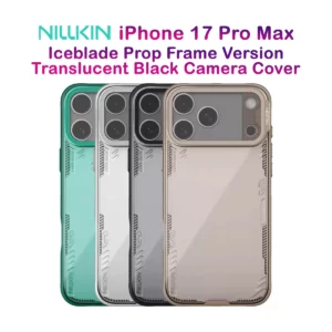 قاب کریستالی کمرا استند شیشه‌ای iPhone 17 Pro Max مارک نیلکین مدل Iceblade Prop