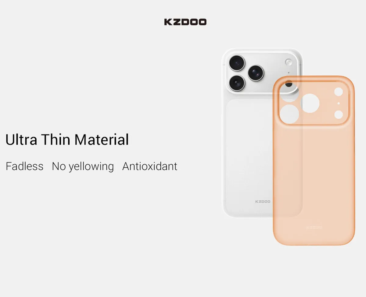 قاب Ultra Slim گوشی iPhone 17 Pro Max مدل Air Skin مارک KZDOO قاب Ultra Slim گوشی iPhone 17 Pro Max مدل Air Skin مارک KZDOO